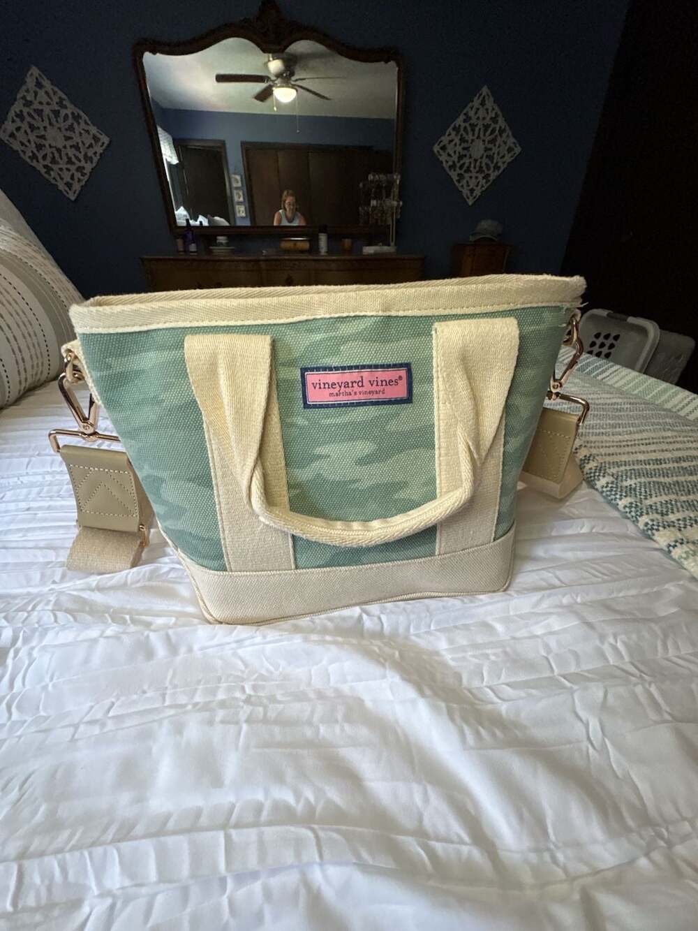 Printed Heritage Mini Tote Camo Dune Grass,